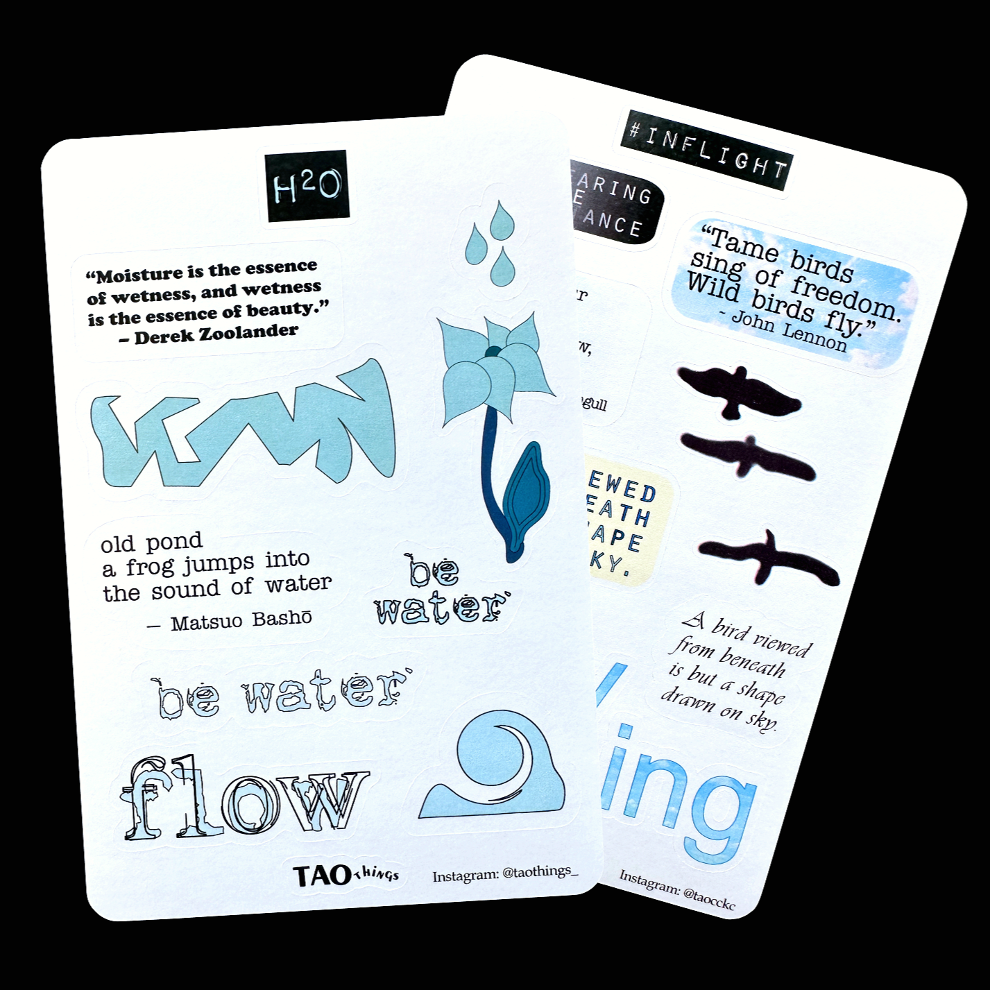 Fly & Flow - Zen sticker sheets by TAOthings Studio