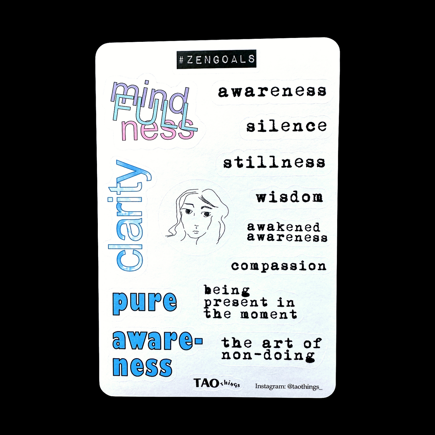 Zenspiration - sticker series by TAOthings Studio