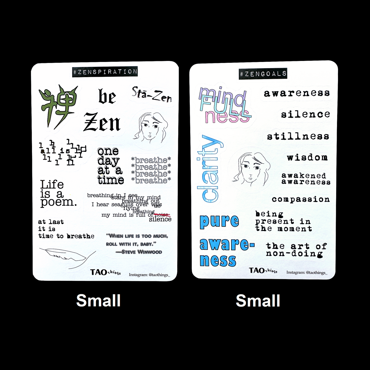 Zenspiration - sticker series by TAOthings Studio
