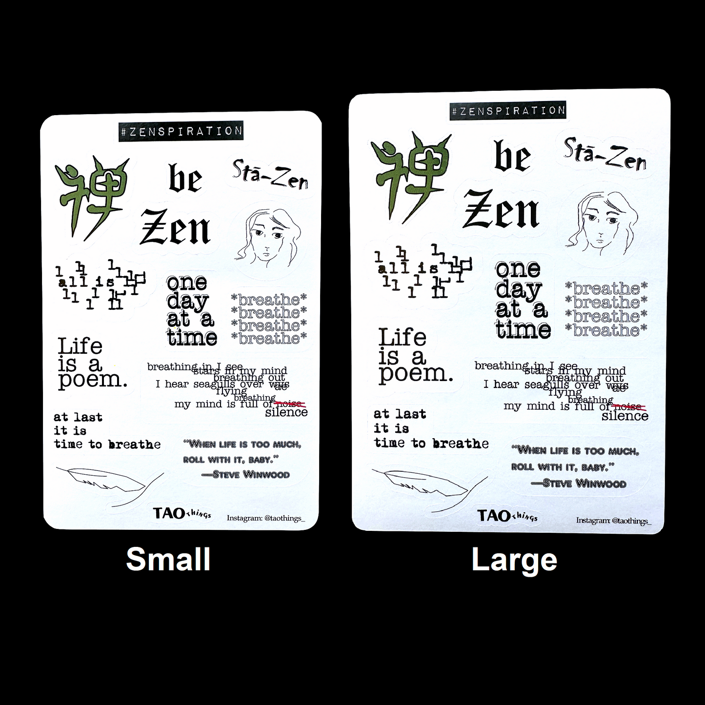 Zenspiration - sticker series by TAOthings Studio