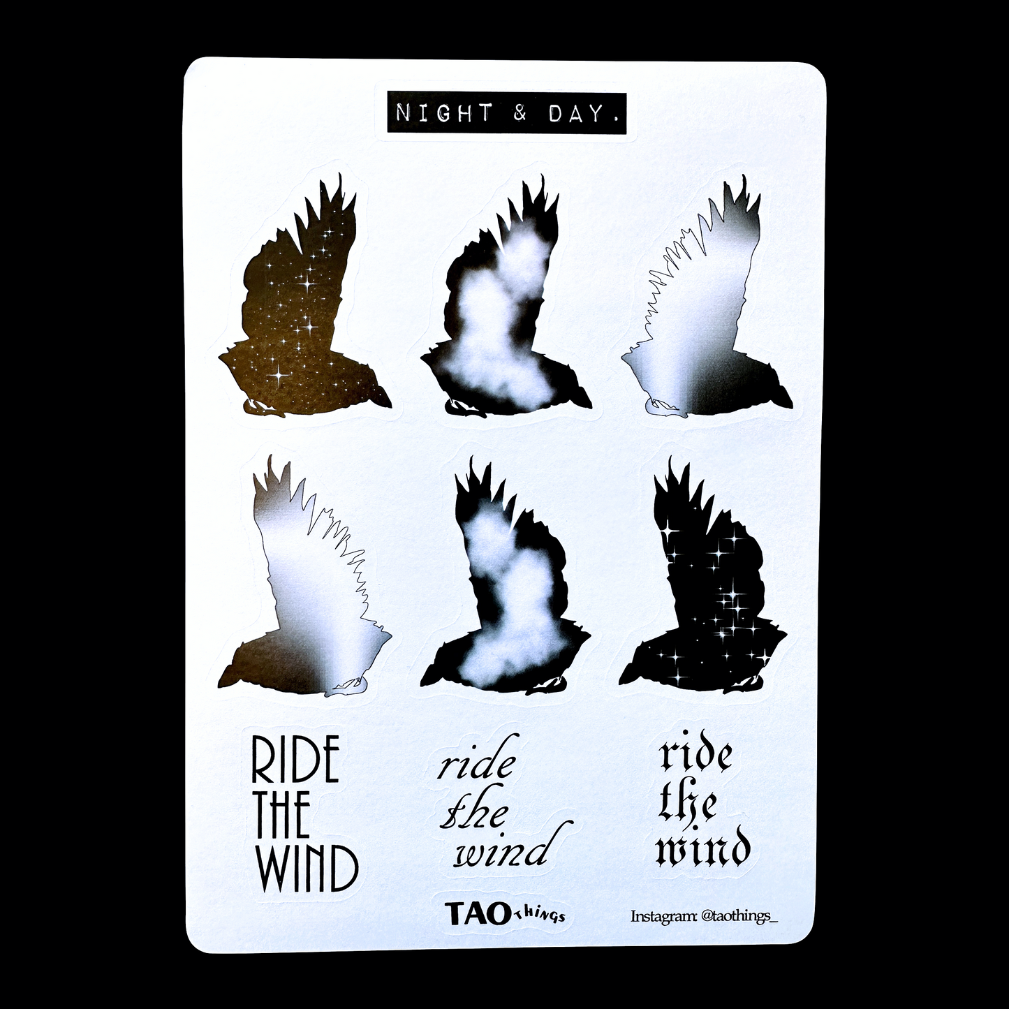 Cosmic bird - sticker sheets by TAOthings Studio