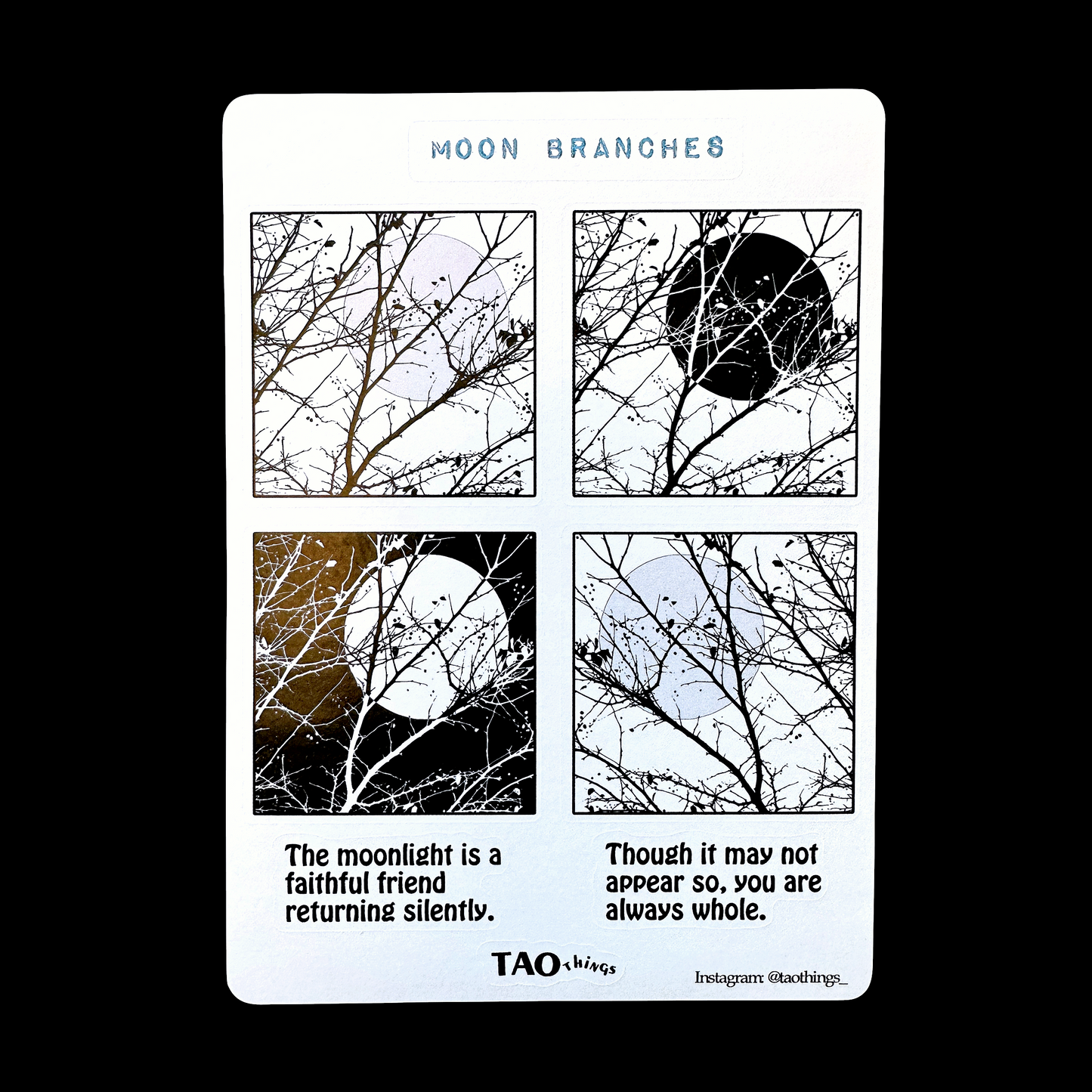 Moon Branches - sticker sheet by TAOthings Studio