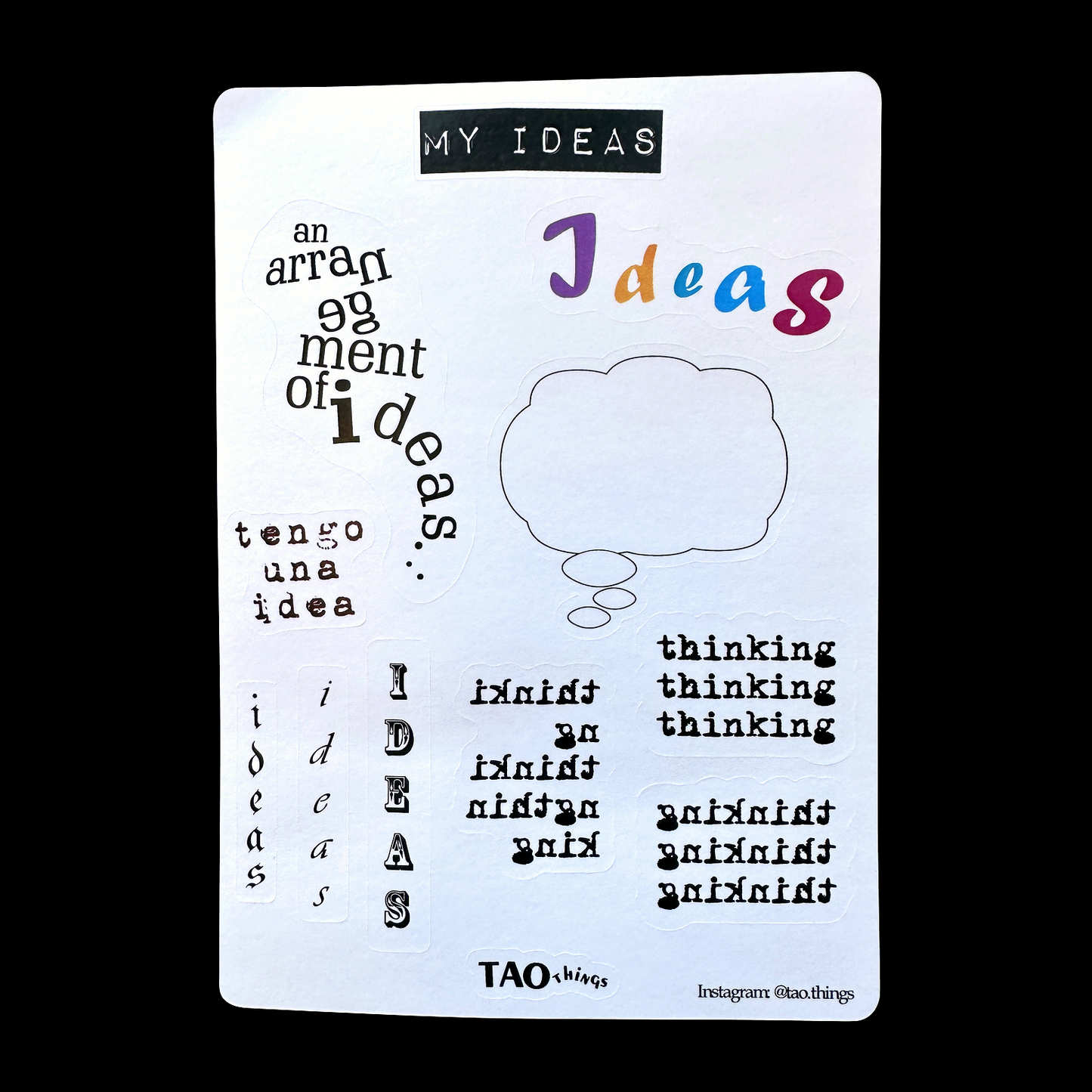 My Ideas - sticker sheet by TAOthings Studio