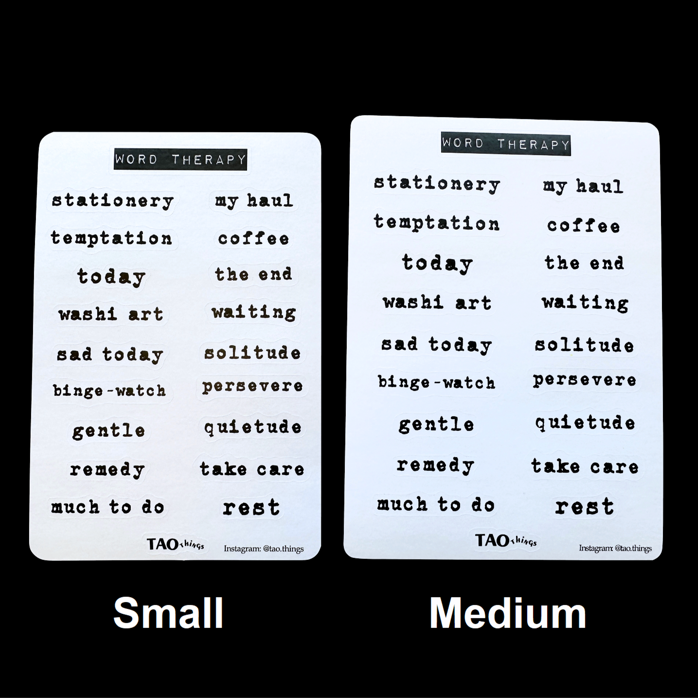 Word Therapy - sticker sheet by TAOthings Studio