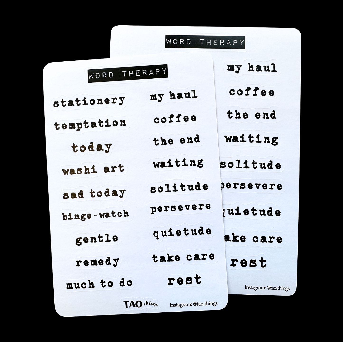 Word Therapy - sticker sheet by TAOthings Studio
