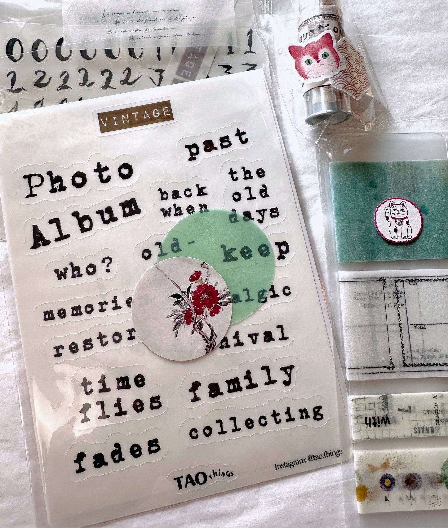 Now & Then / Vintage - sticker sheets by TAOthings Studio