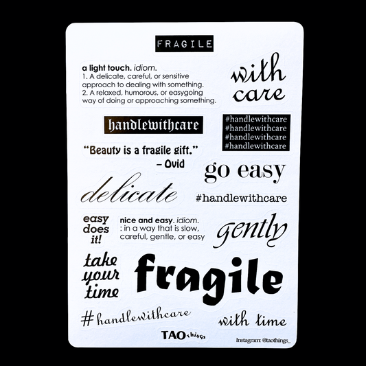 Fragile - sticker sheet by TAOthings Studio