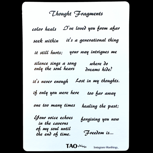 Thought Fragments - sticker sheet by TAOthings Studio