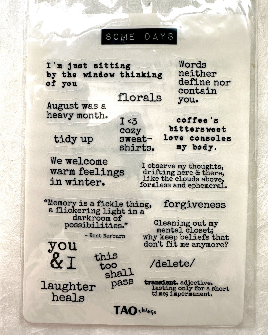 Some Days - sticker sheet by TAOthings Studio