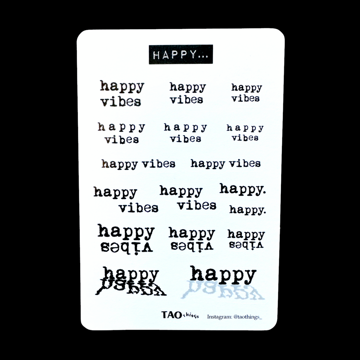 Happy... - sticker sheet by TAOthings Studio