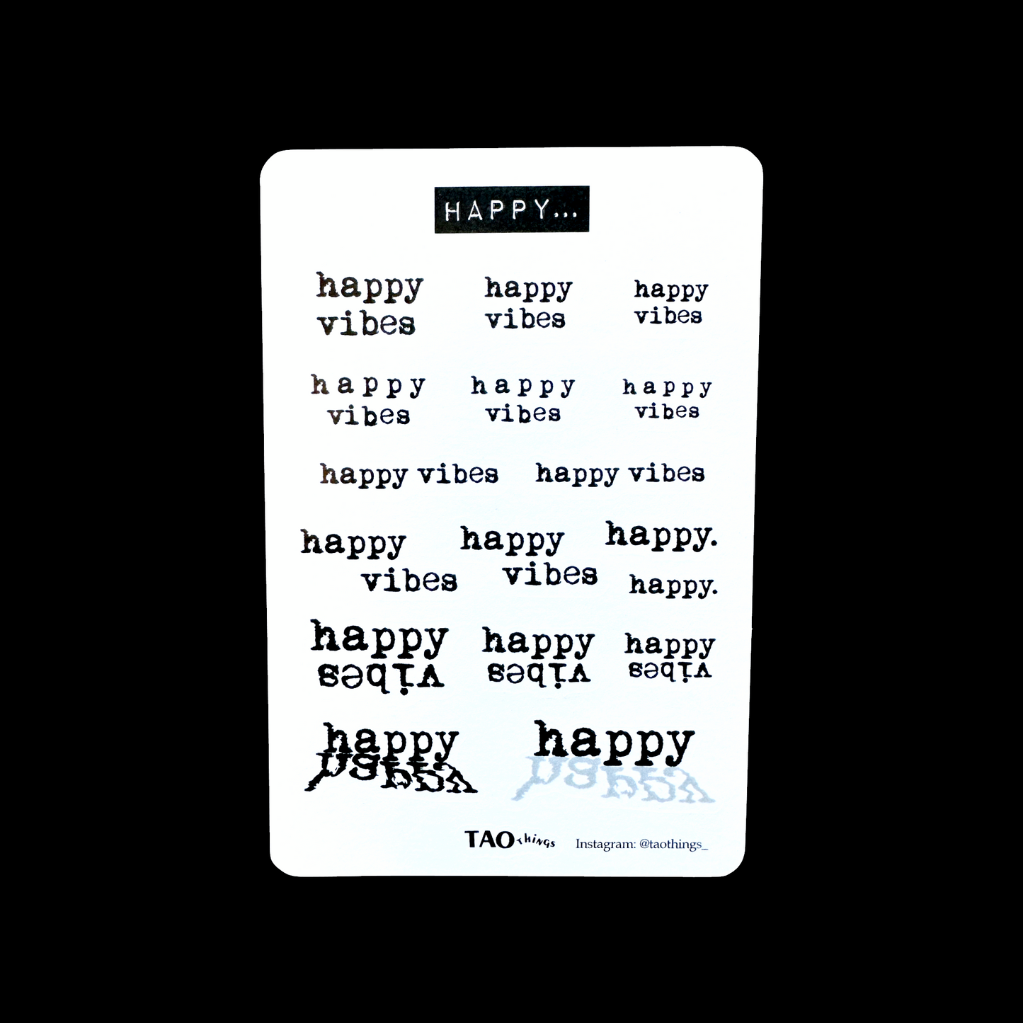Happy... - sticker sheet by TAOthings Studio