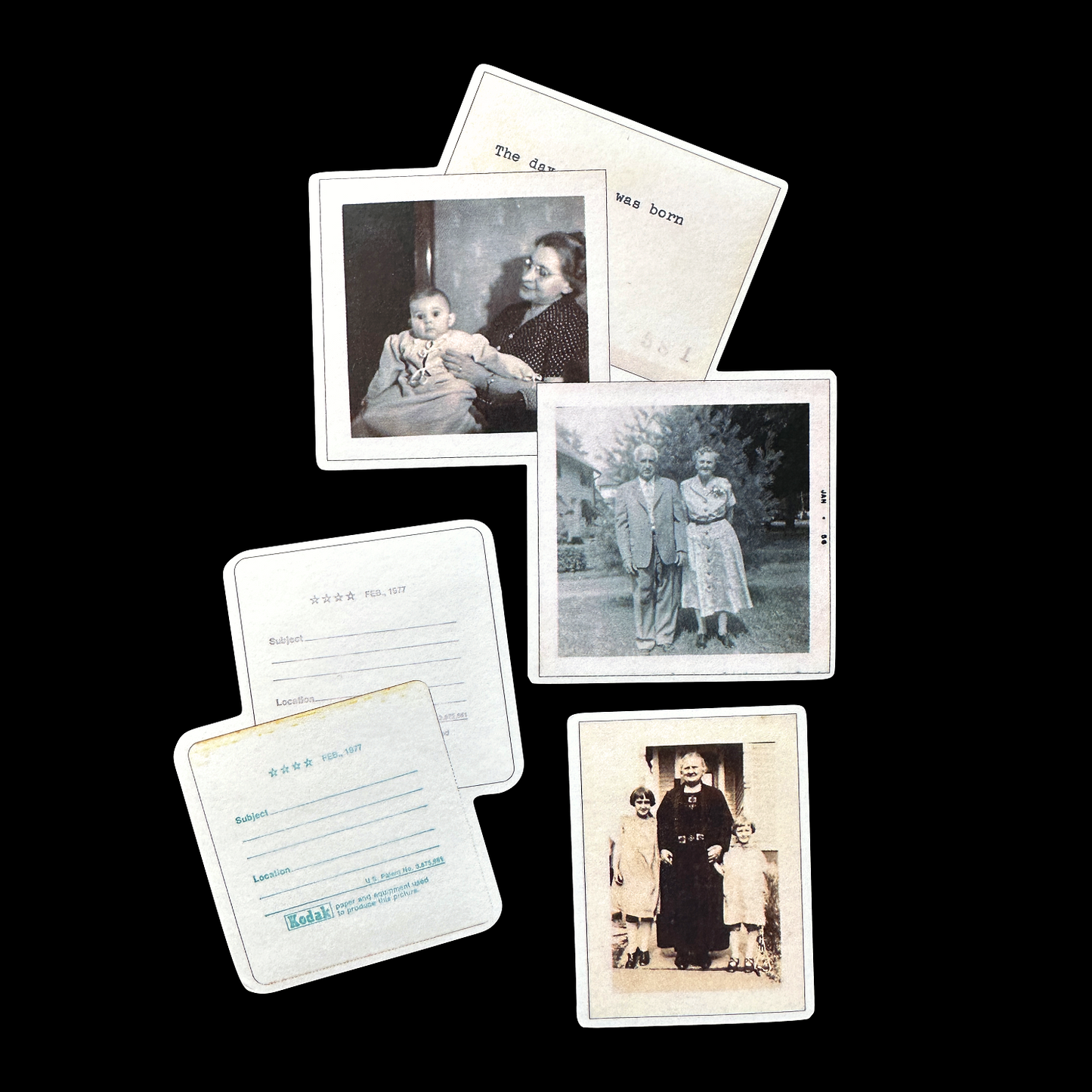 Now & Then / Vintage - sticker sheets by TAOthings Studio