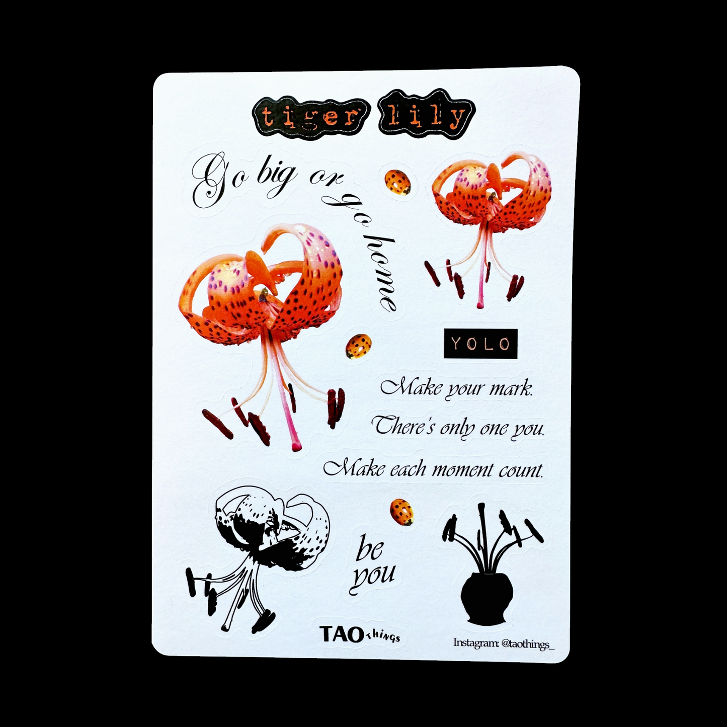 Tiger Lily - sticker sheet by TAOthings Studio