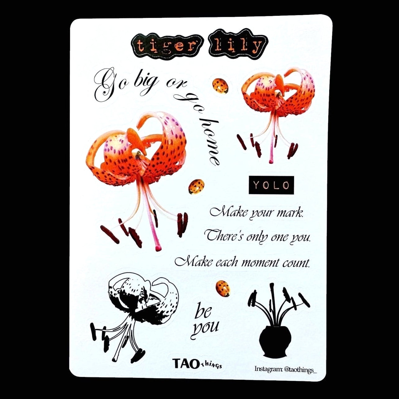 Tiger Lily - sticker sheet by TAOthings Studio