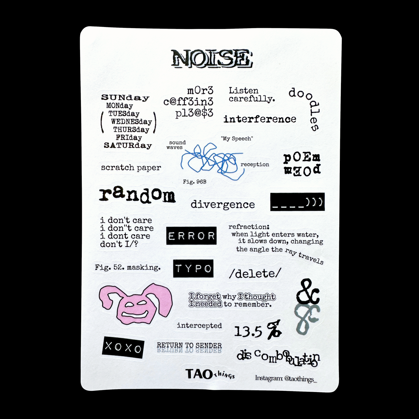 Noise - sticker sheet by TAOthings Studio