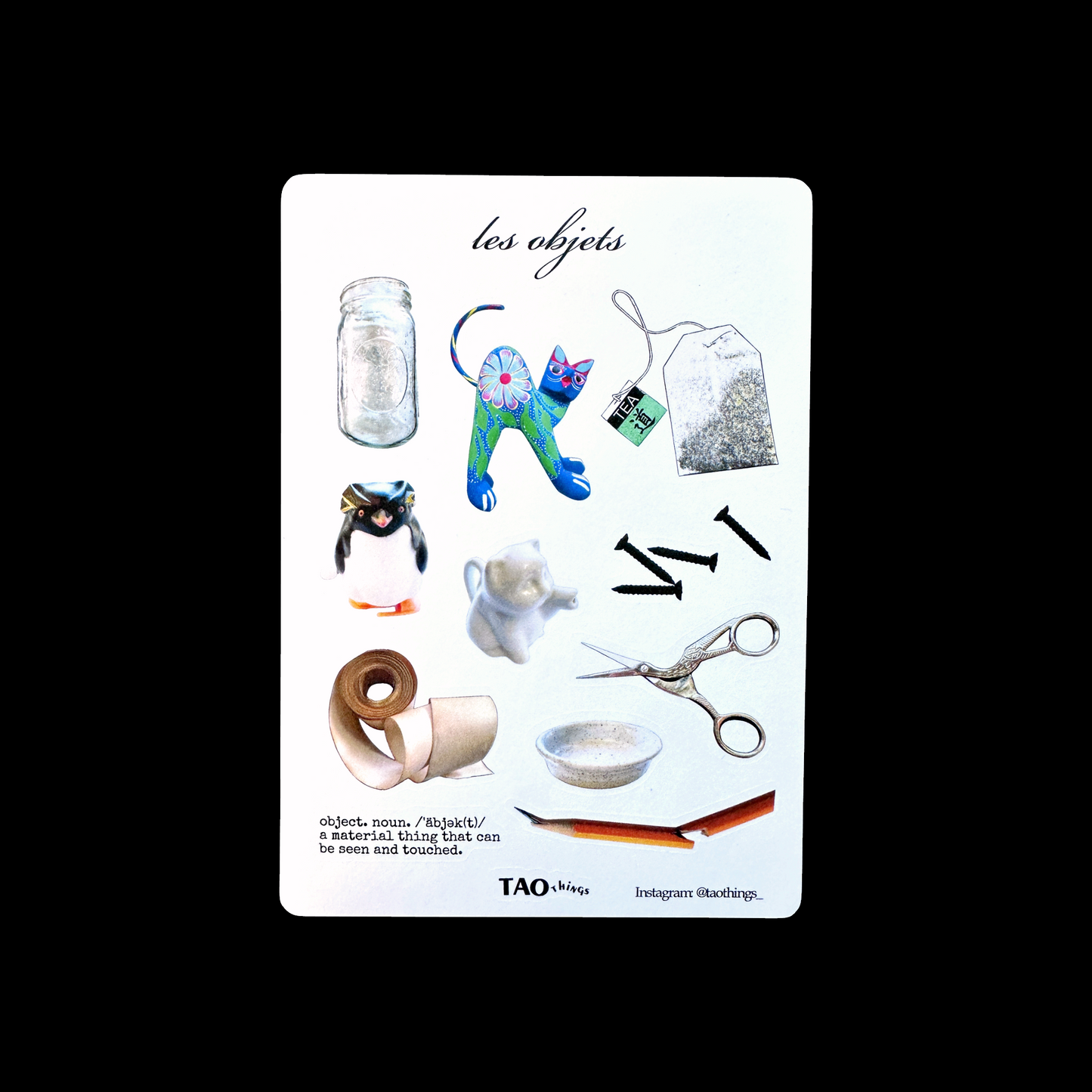 Les Objets - sticker sheet by TAOthings Studio