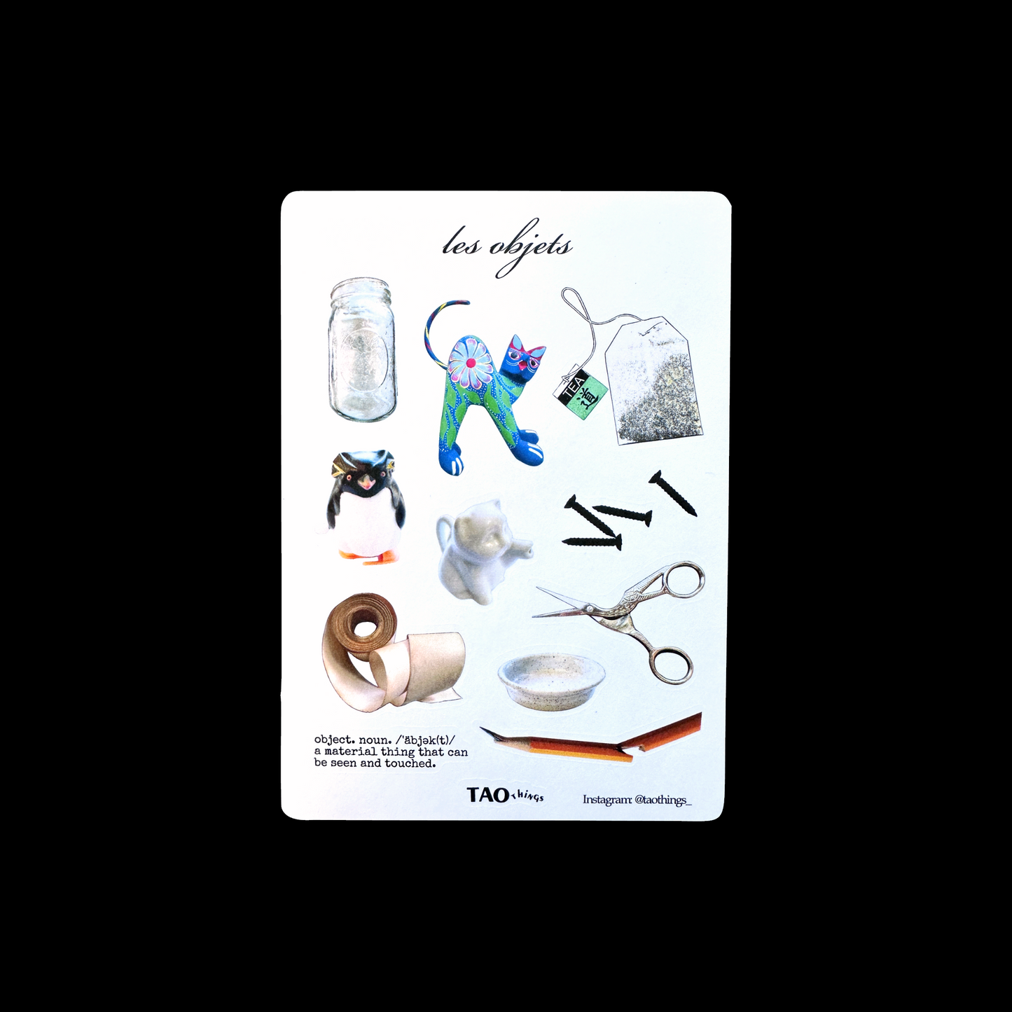 Les Objets - sticker sheet by TAOthings Studio