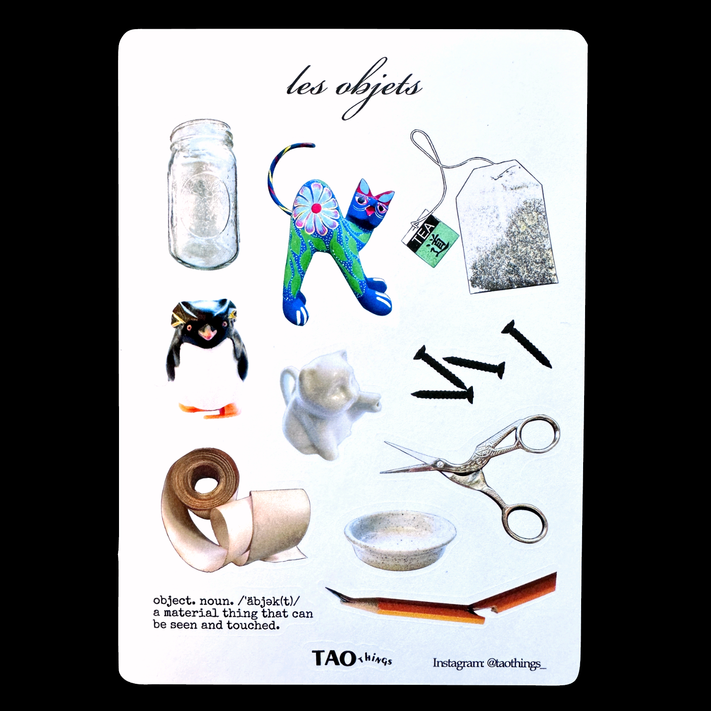Les Objets - sticker sheet by TAOthings Studio