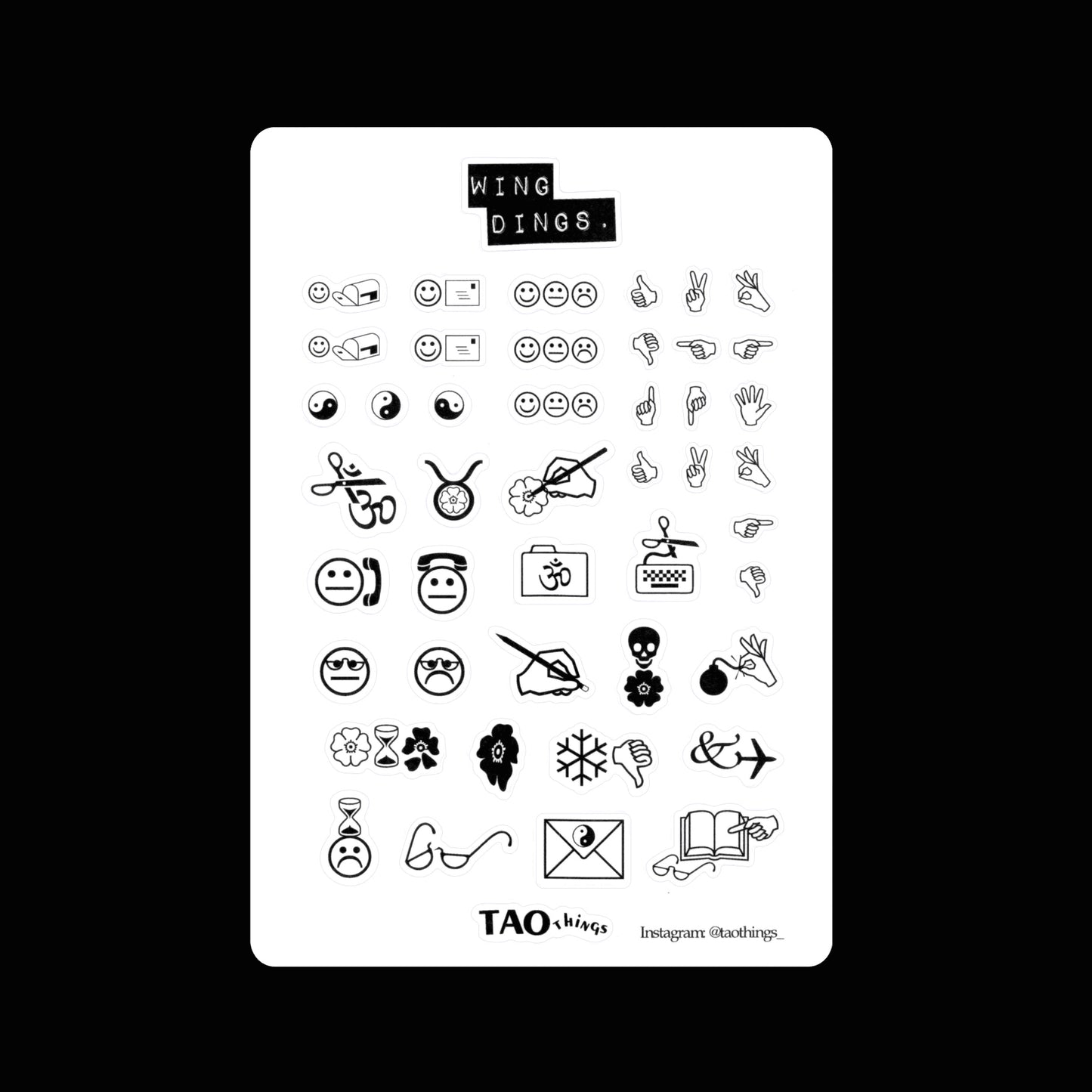 WinG DInGs - sticker sheet by TAOthings Studio