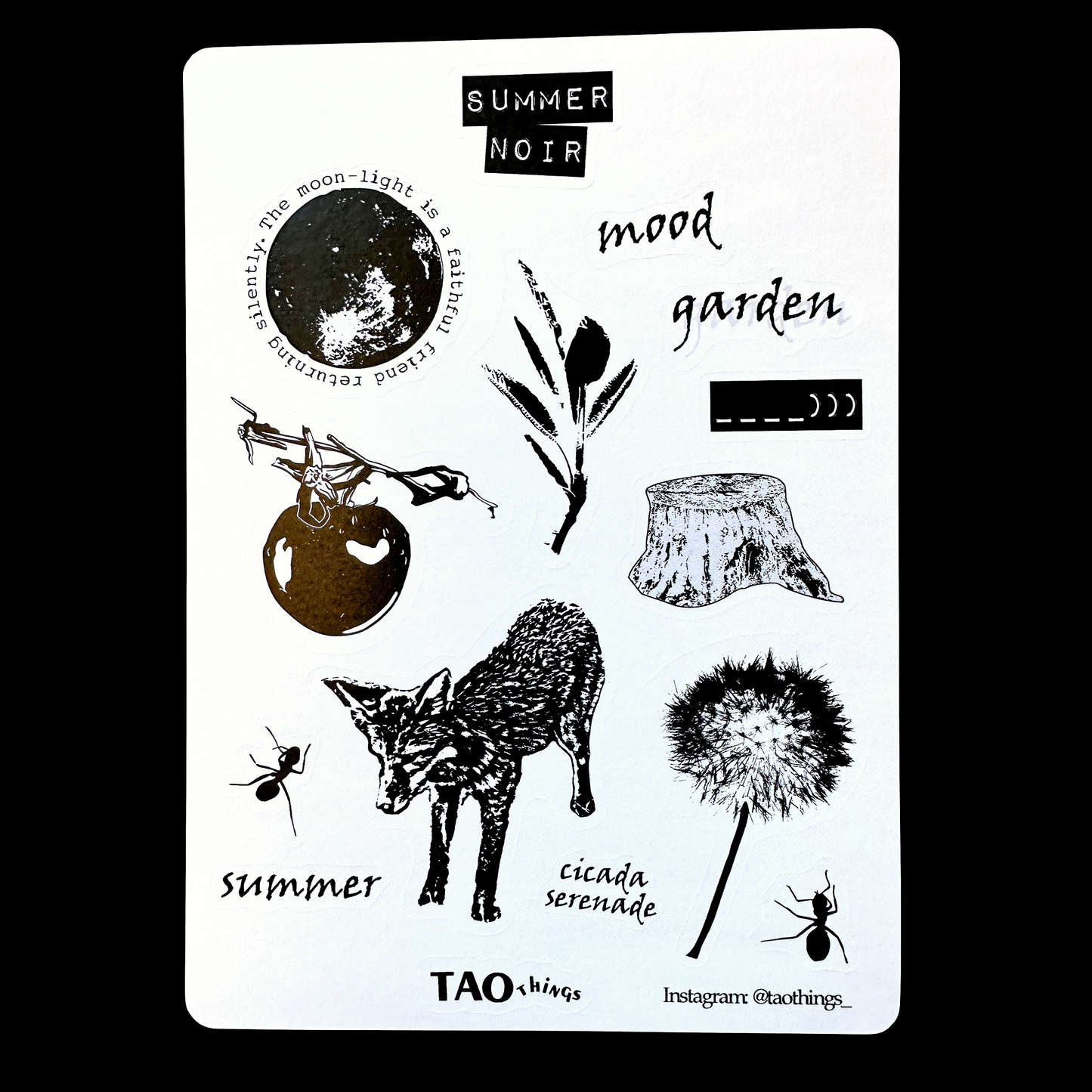 Summer Noir - sticker sheet by TAOthings Studio