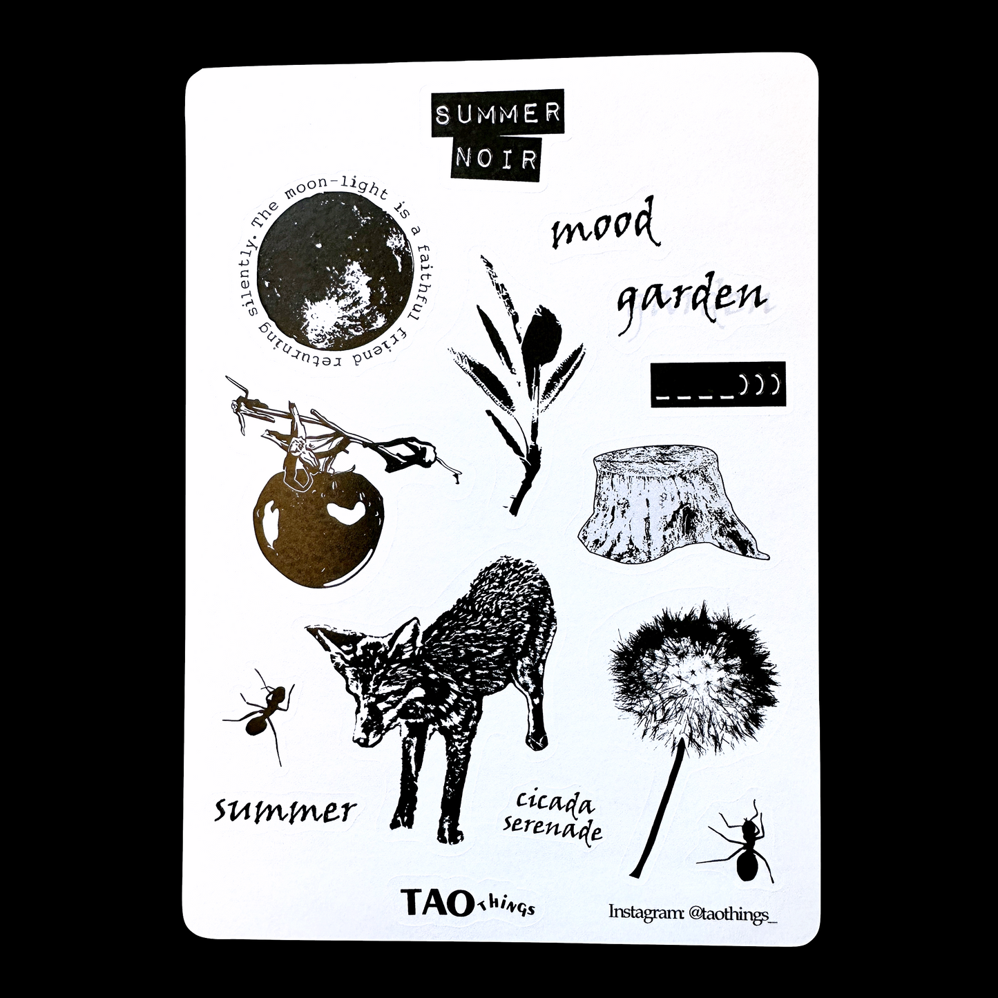 Summer Noir - sticker sheet by TAOthings Studio