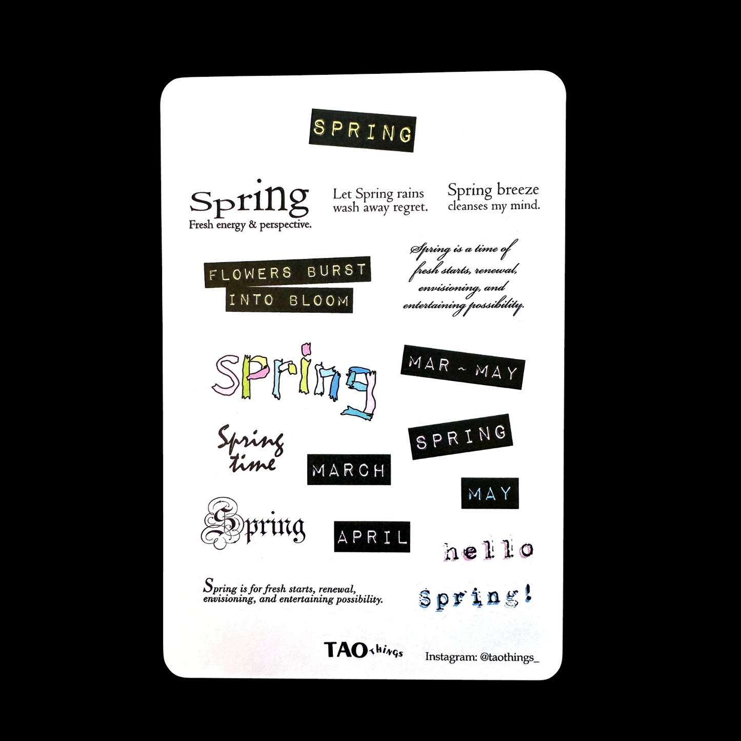 Spring - sticker sheets by TAOthings Studio