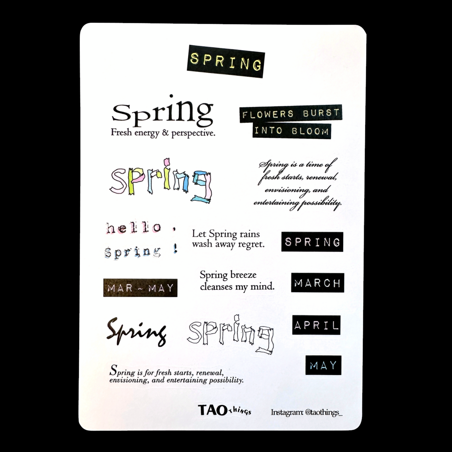 Spring - sticker sheets by TAOthings Studio