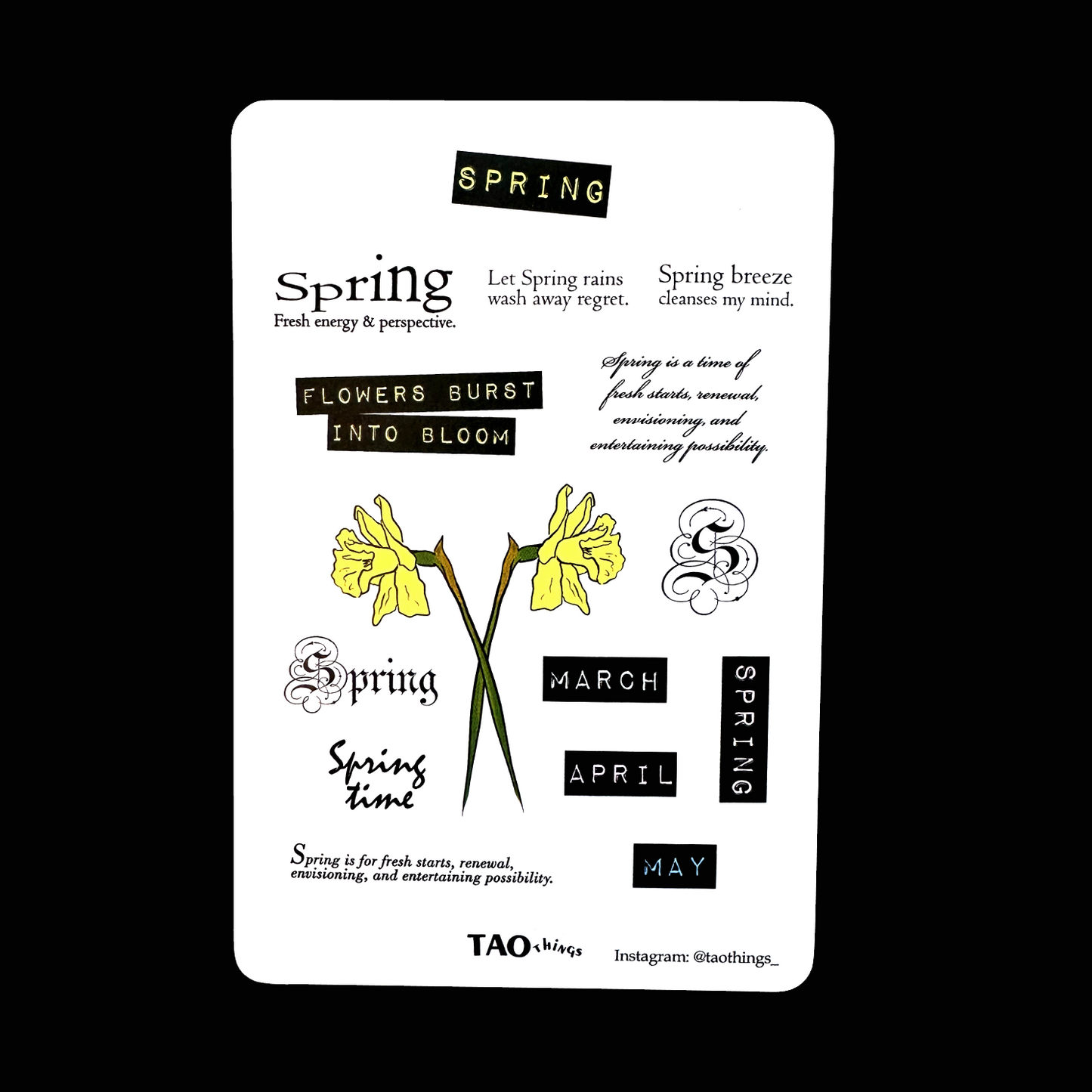 Spring - sticker sheets by TAOthings Studio