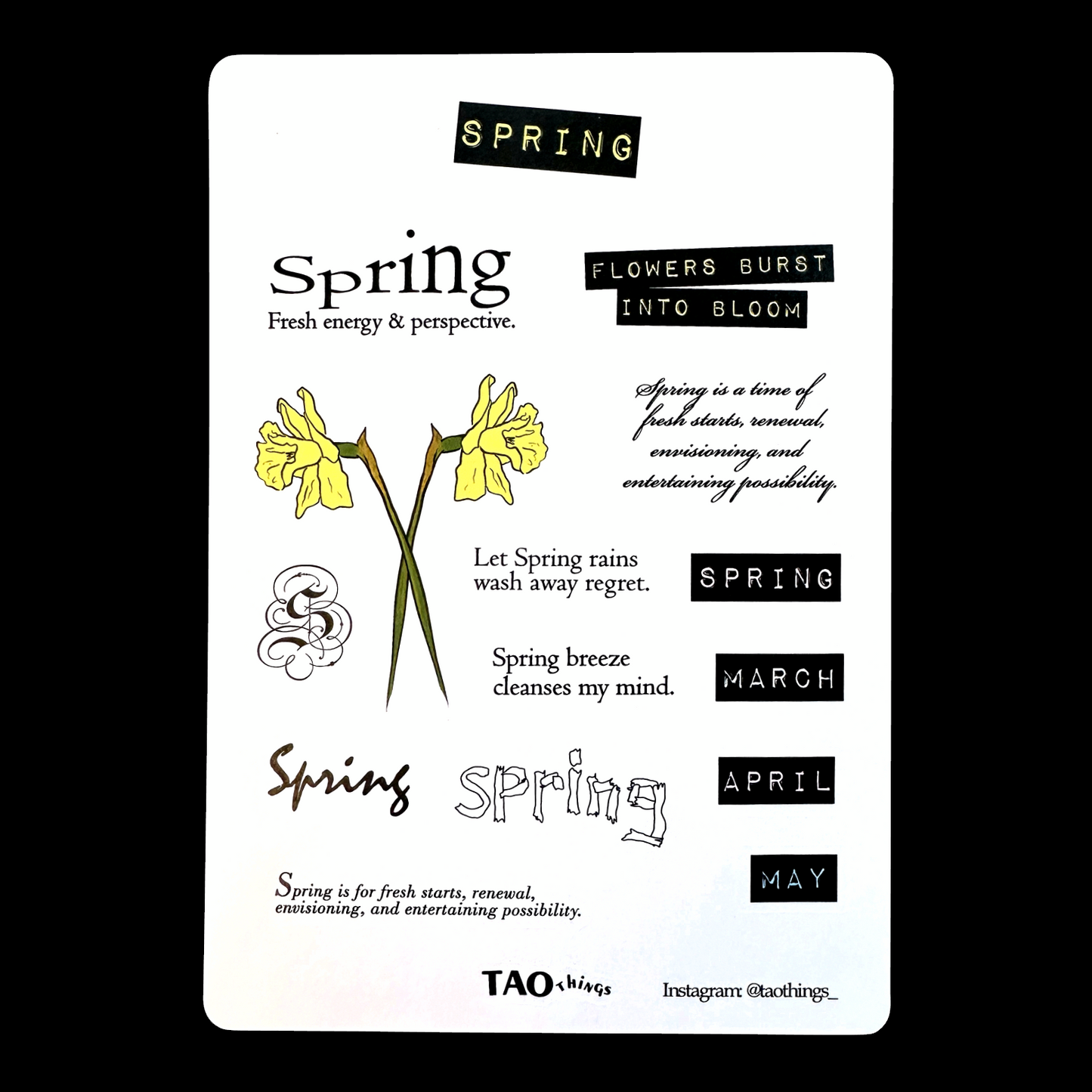Spring - sticker sheets by TAOthings Studio