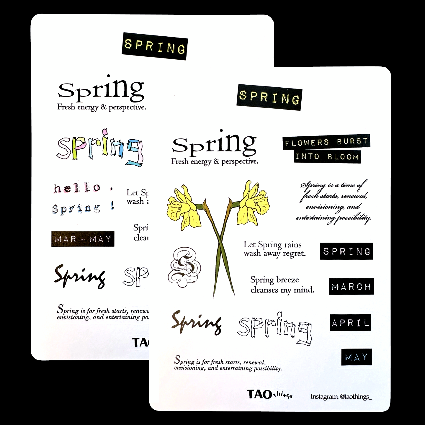 Spring - sticker sheets by TAOthings Studio