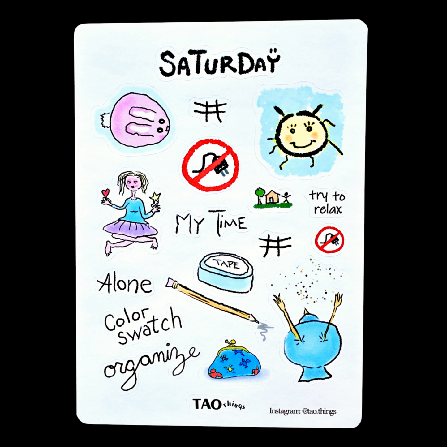 Saturday 'Toons - sticker sheets by TAOthings Studio