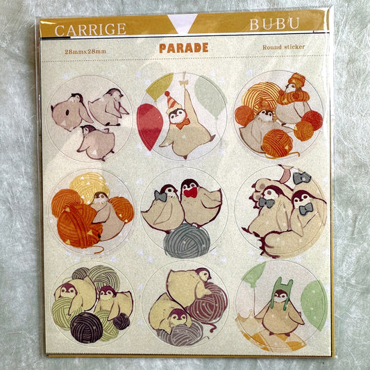 Tachibana Kai - Penguin round sticker seals pack