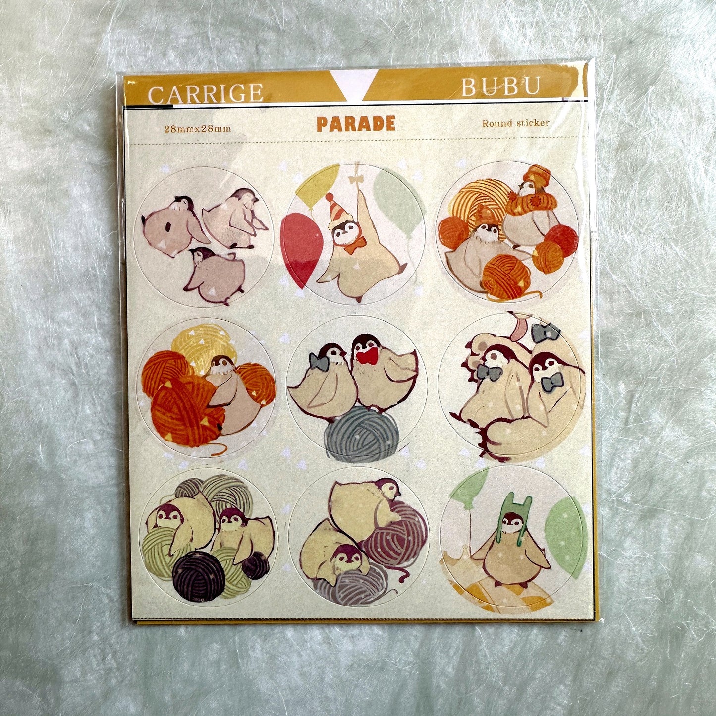 Tachibana Kai - Penguin round sticker seals pack