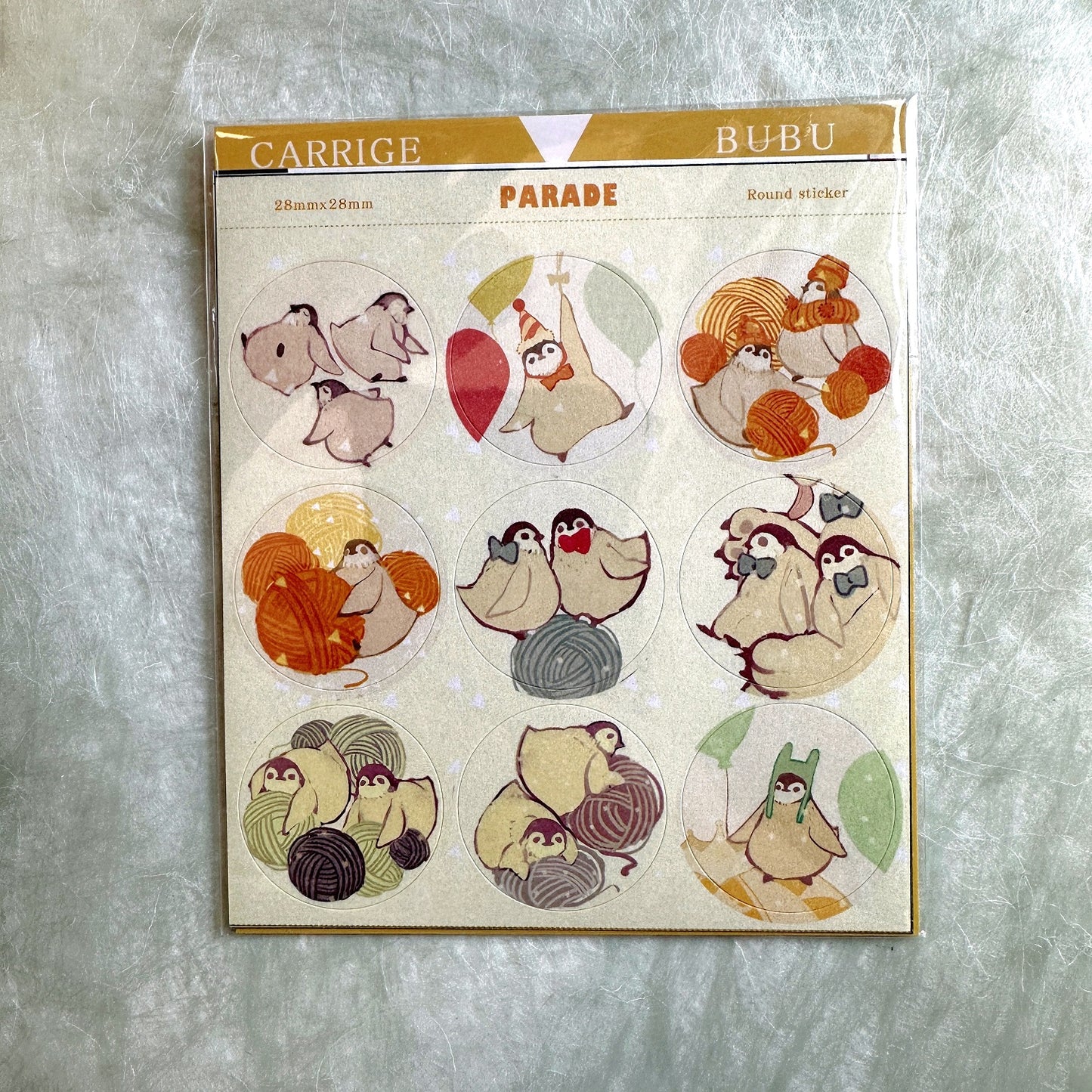 Tachibana Kai - Penguin round sticker seals pack