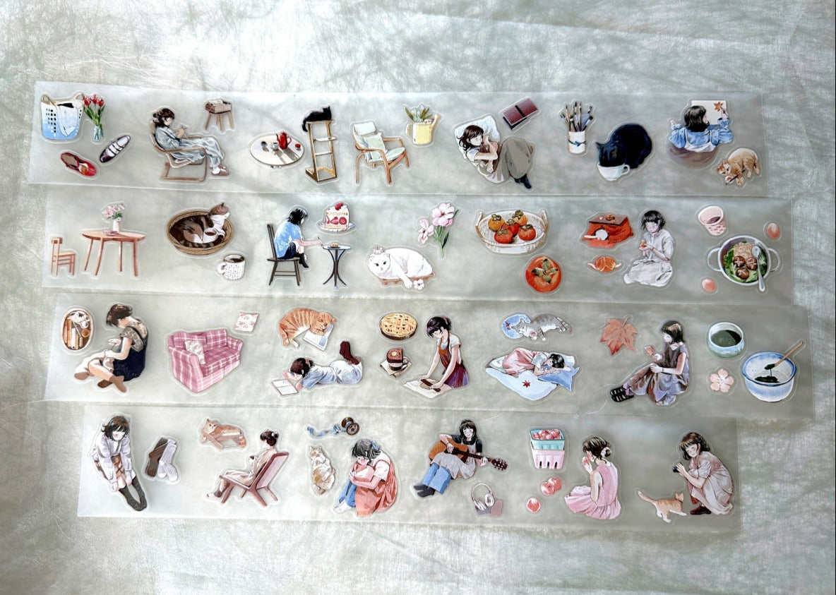 TeaYou - Aki no Heya (Autumn's Room) kiss-cut PET tape SAMPLES