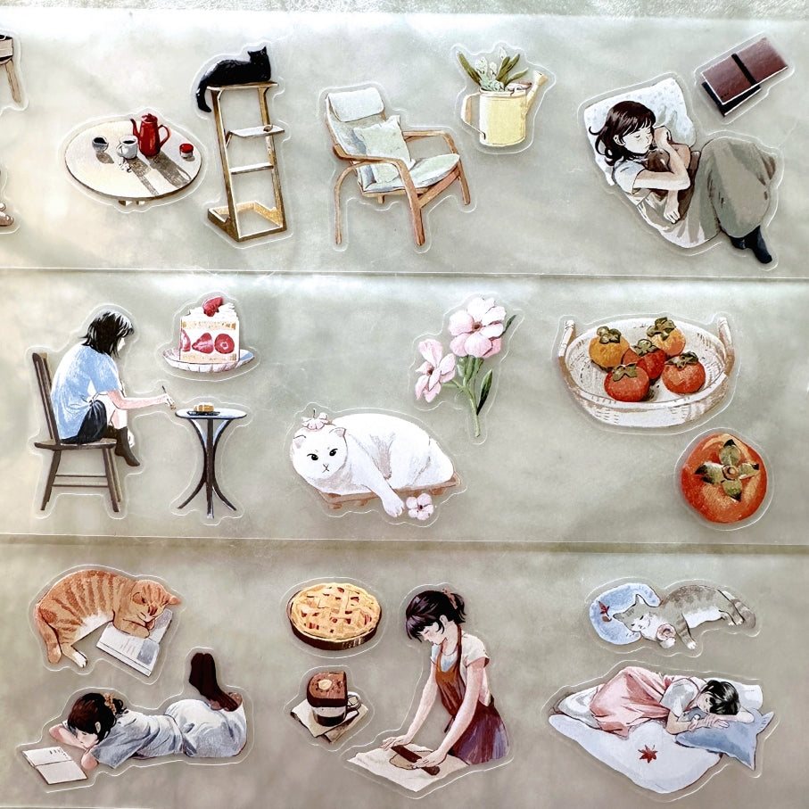 TeaYou - Aki no Heya (Autumn's Room) kiss-cut PET tape SAMPLES