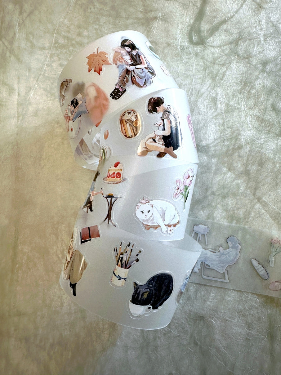 TeaYou - Aki no Heya (Autumn's Room) kiss-cut PET tape SAMPLES