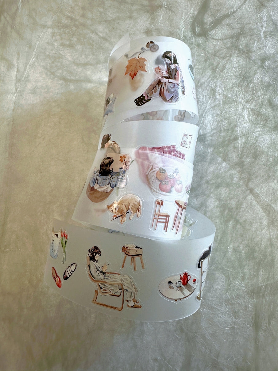 TeaYou - Aki no Heya (Autumn's Room) kiss-cut PET tape SAMPLES
