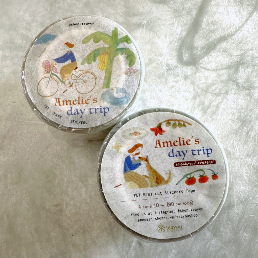 TeaYou - Amelie's Day Trip kiss-cut PET tape SAMPLES