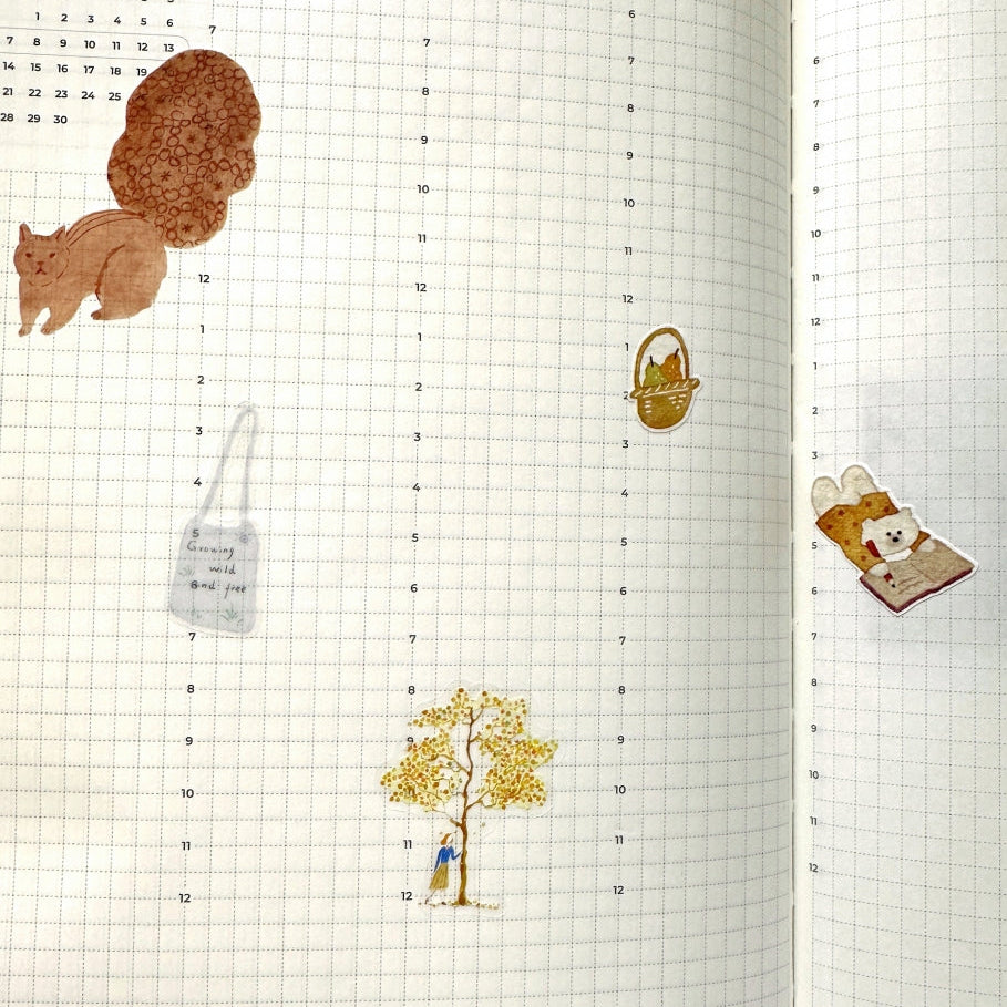 TeaYou - Amelie's Day Trip kiss-cut PET tape SAMPLES