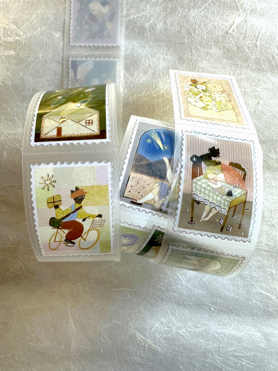 Teayou - Letters to Self emboss silver stamp sticker PET tape SAMPLES
