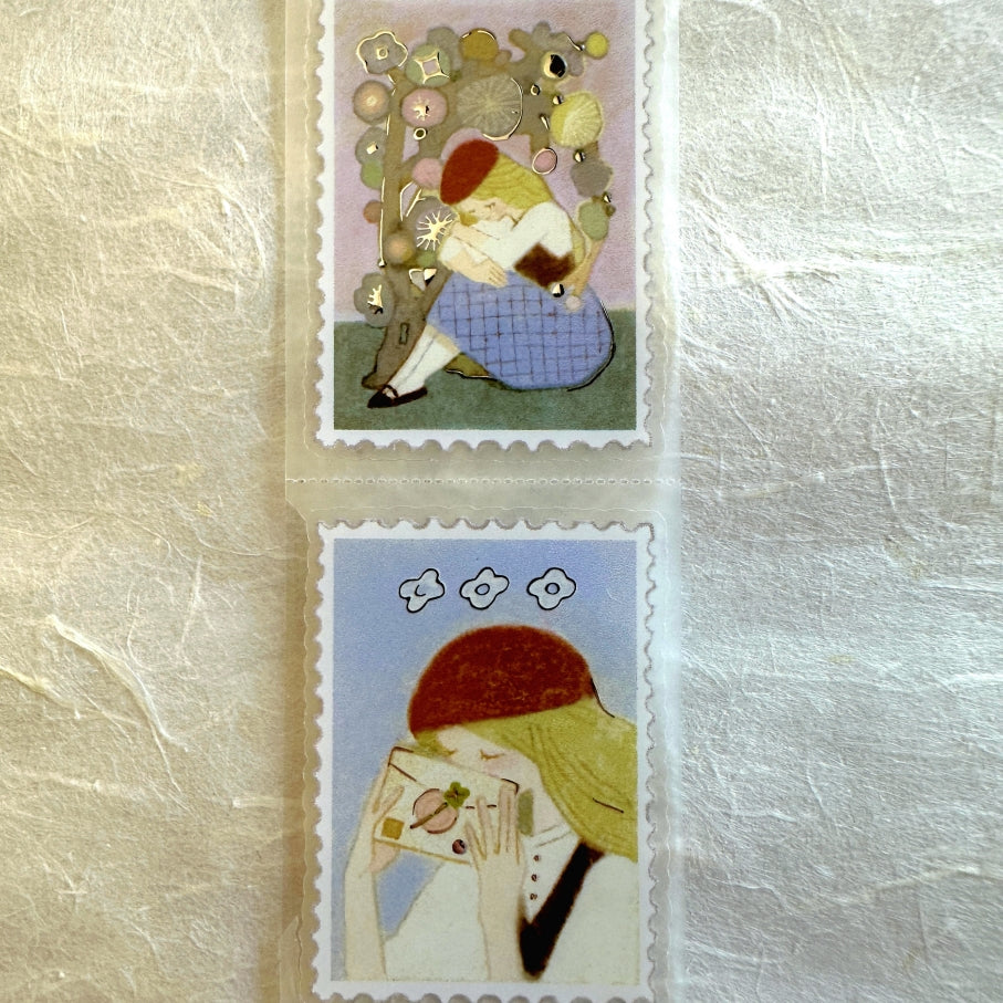 Teayou - Letters to Self emboss silver stamp sticker PET tape SAMPLES