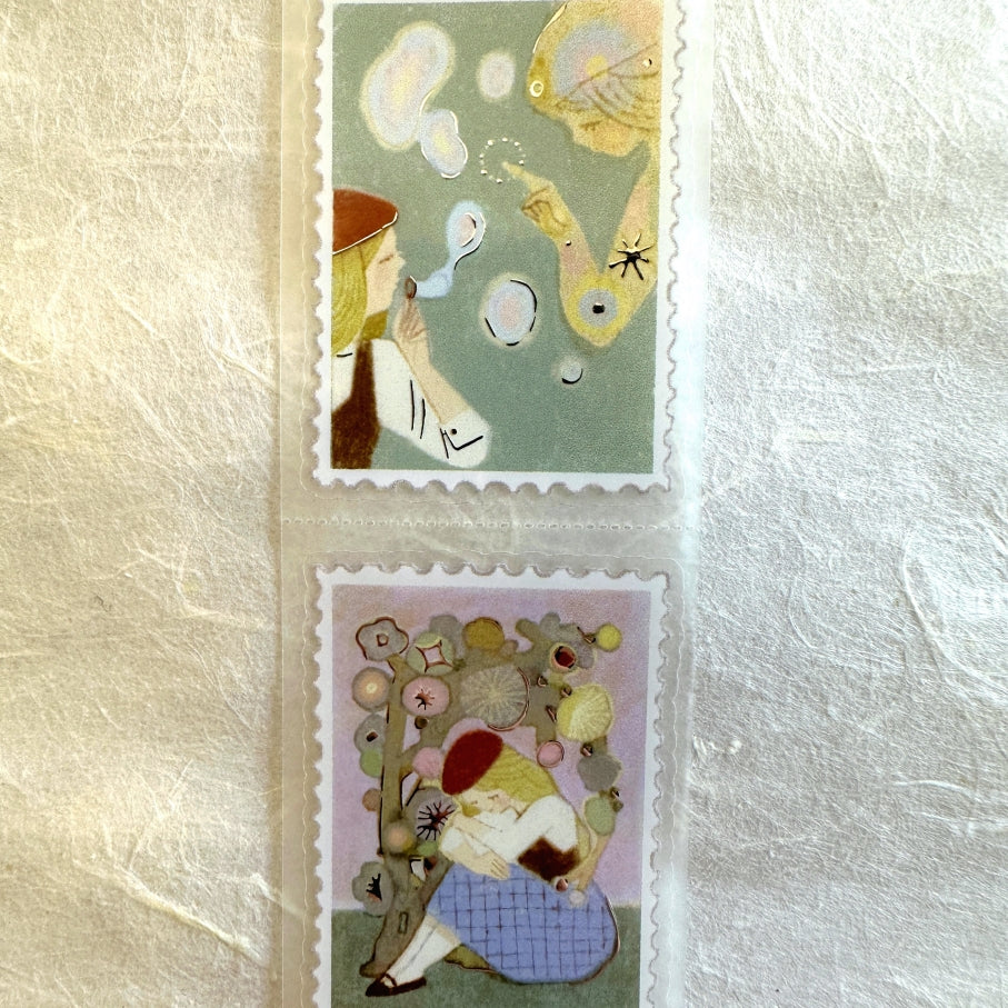 Teayou - Letters to Self emboss silver stamp sticker PET tape SAMPLES