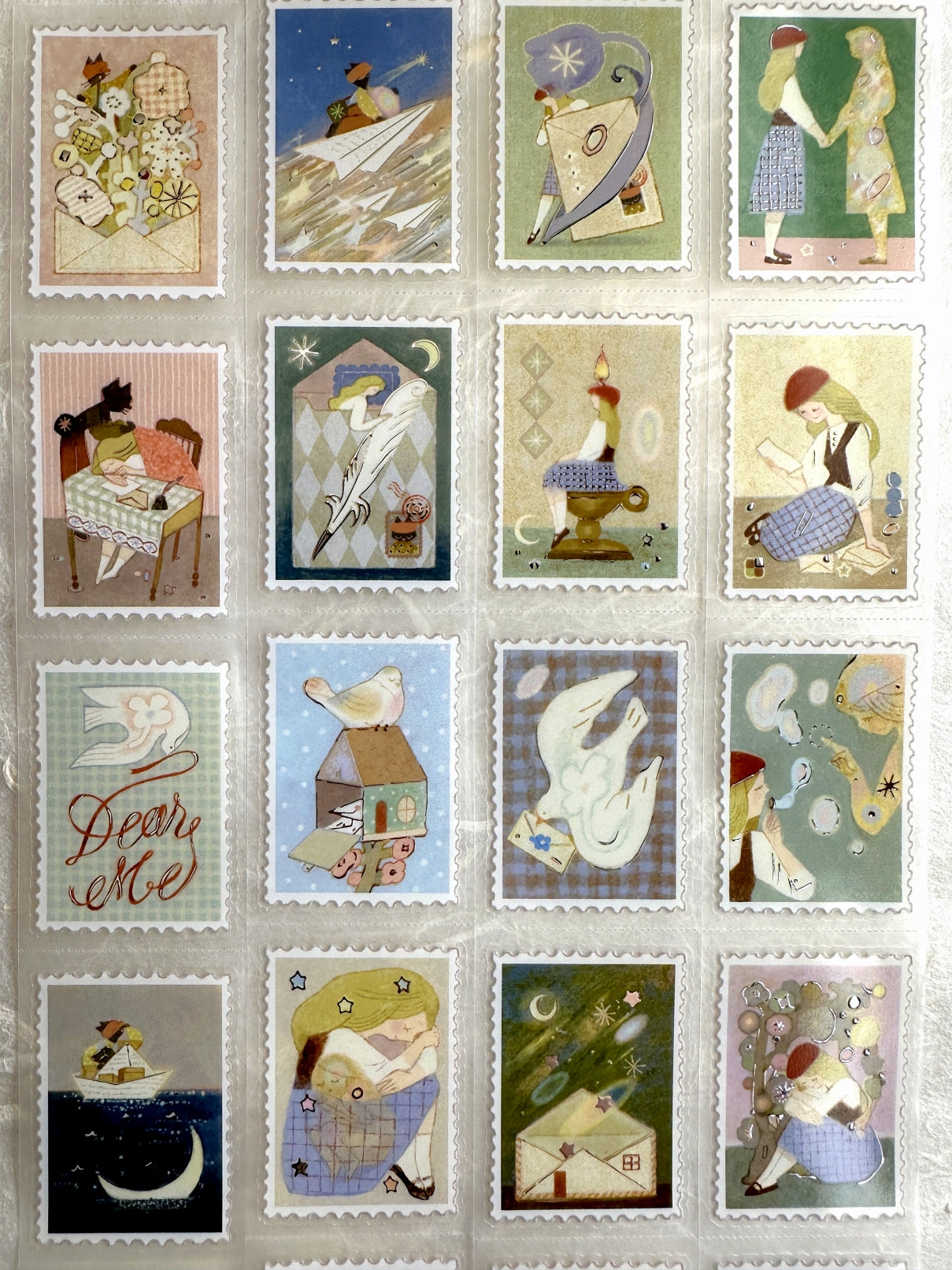Teayou - Letters to Self emboss silver stamp sticker PET tape SAMPLES