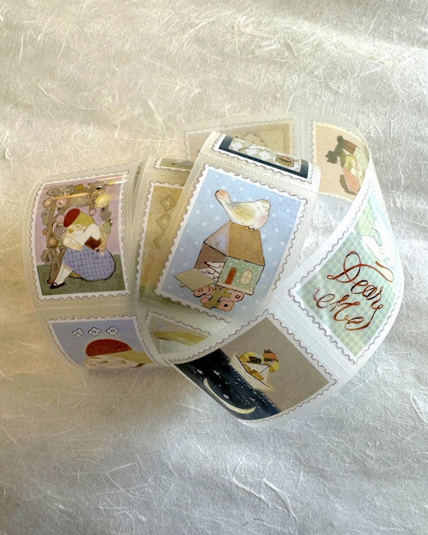 Teayou - Letters to Self emboss silver stamp sticker PET tape SAMPLES