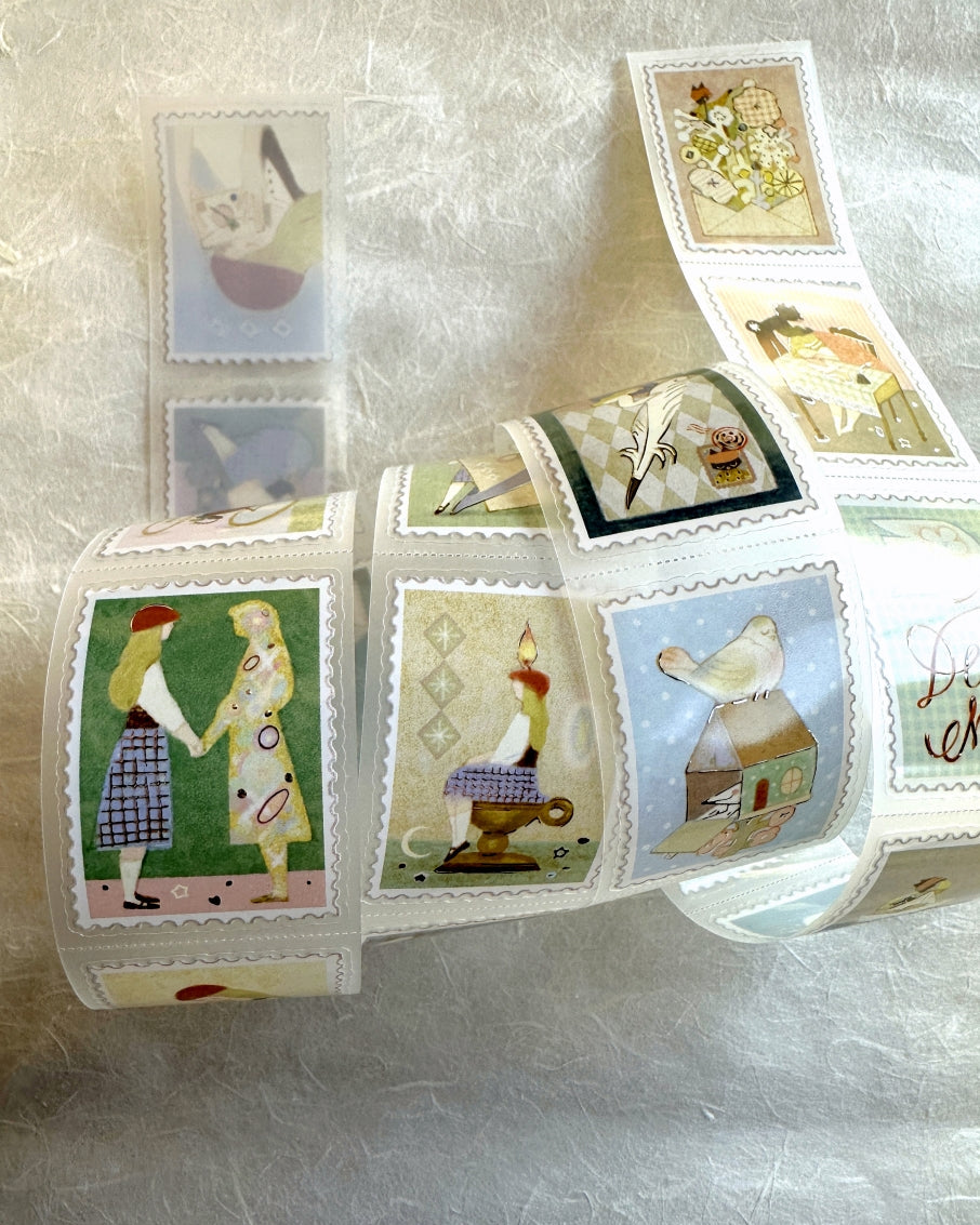 Teayou - Letters to Self emboss silver stamp sticker PET tape SAMPLES