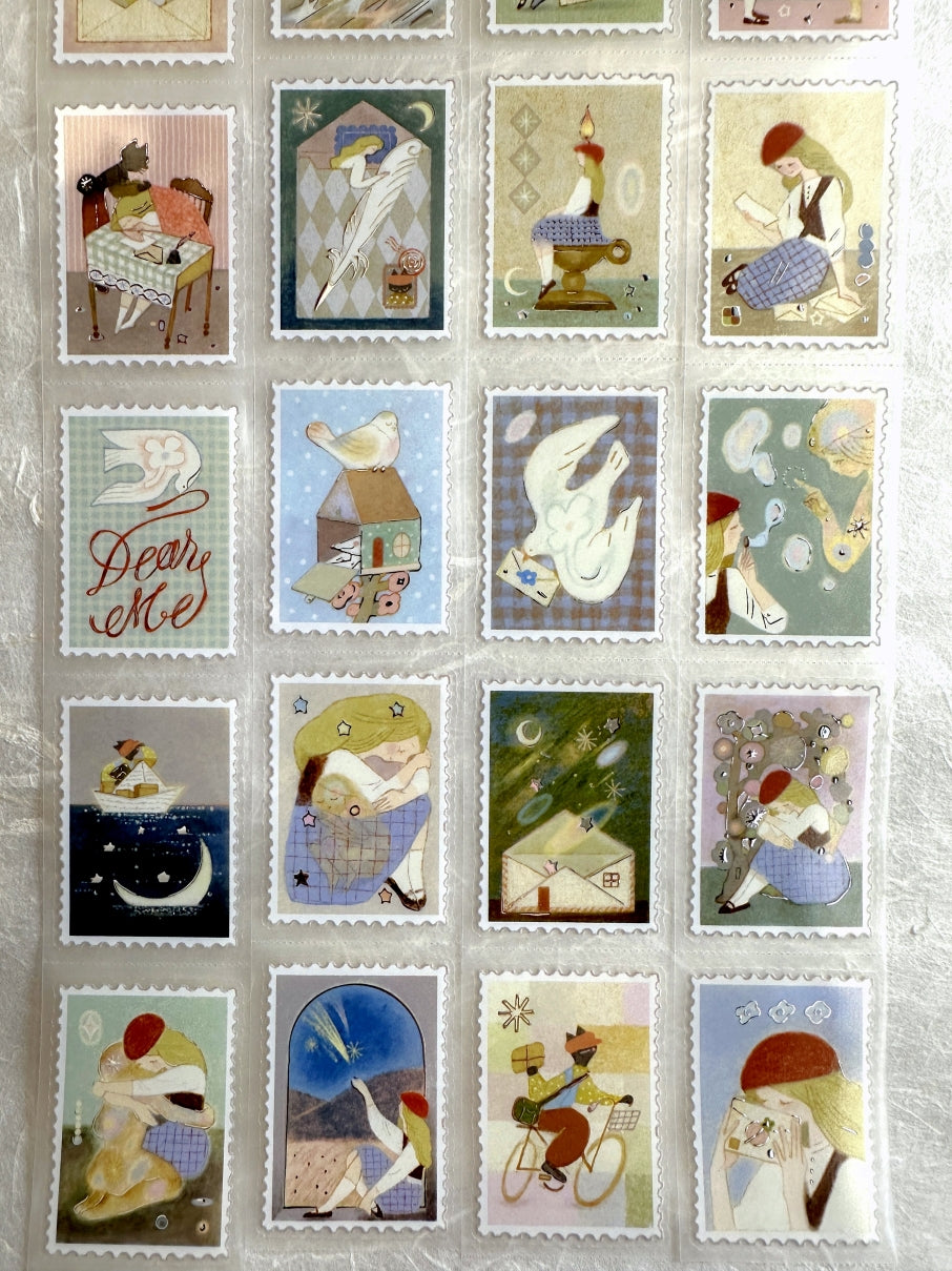 Teayou - Letters to Self emboss silver stamp sticker PET tape SAMPLES