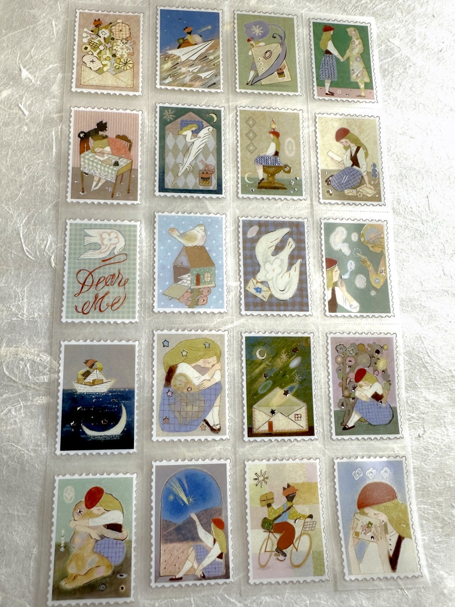 Teayou - Letters to Self emboss silver stamp sticker PET tape SAMPLES