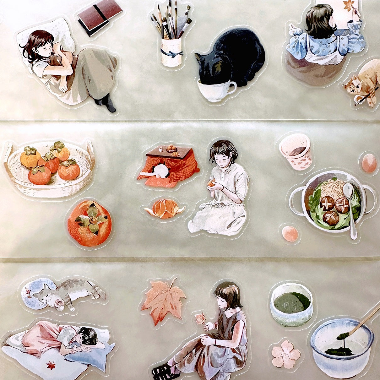 TeaYou - Aki no Heya (Autumn's Room) kiss-cut PET tape SAMPLES