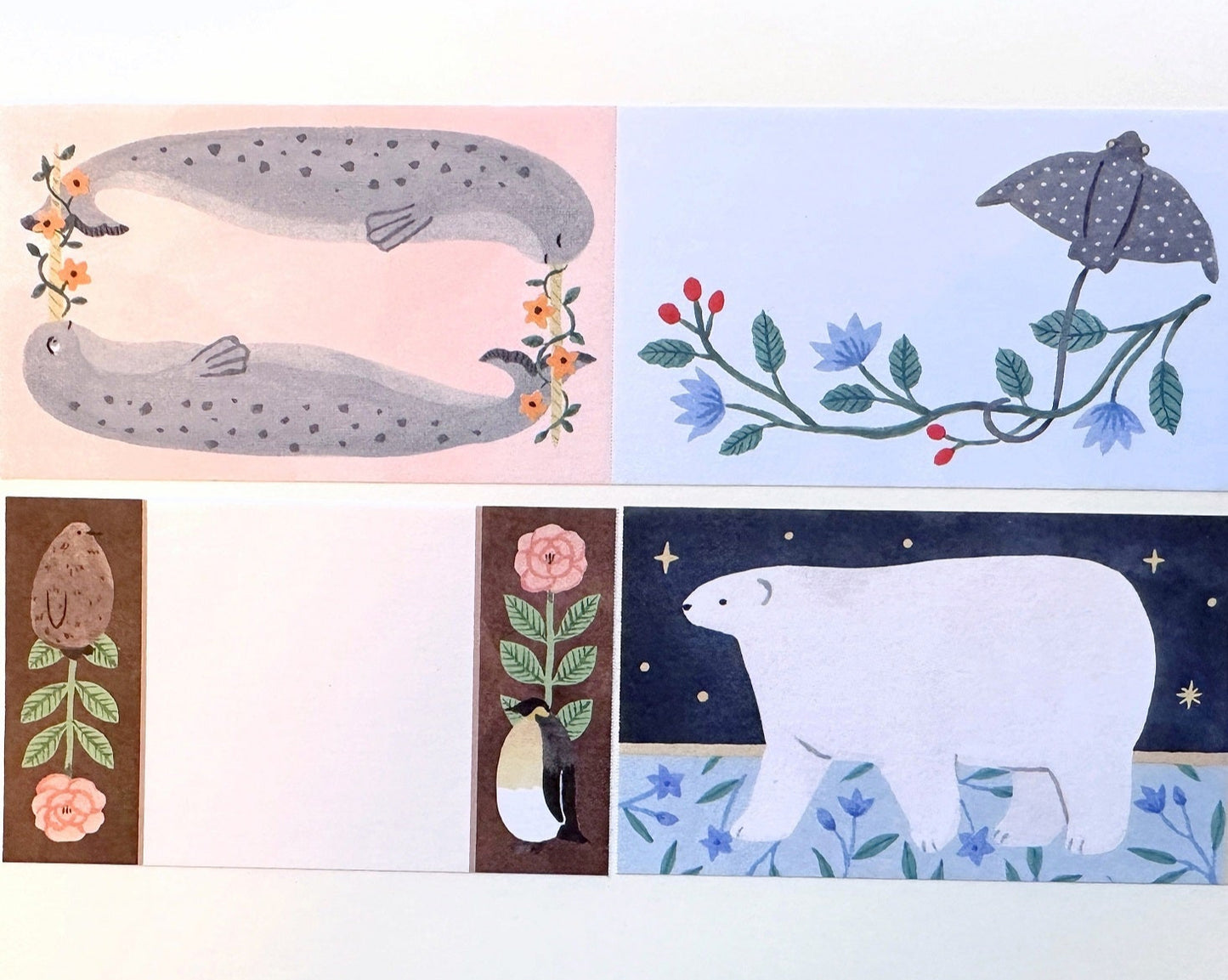 Eri Kamai - Ocean Animals writable sticky memo roll SAMPLES